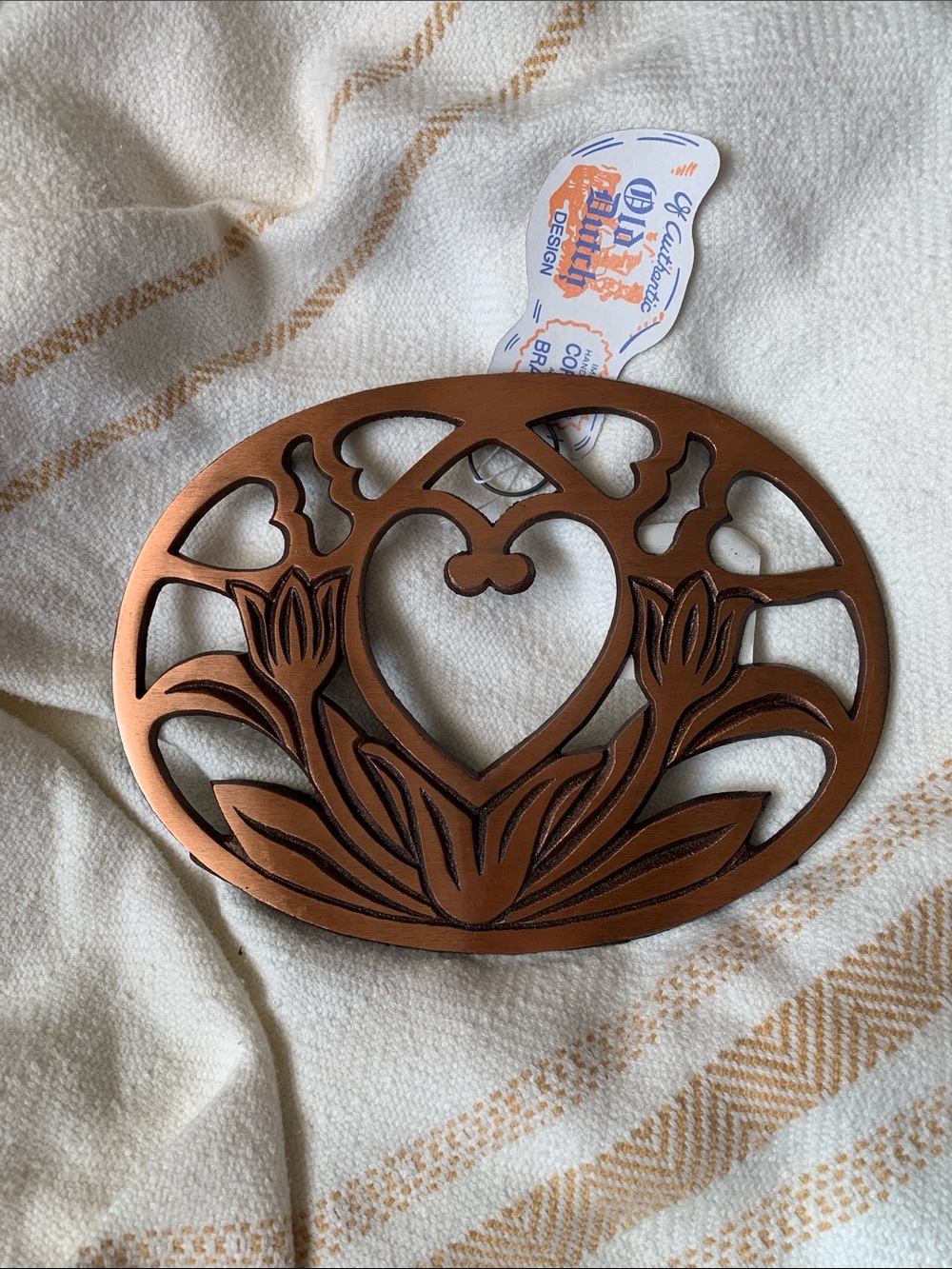 NEW in box Old Dutch Decor Copper Trivet No. 320
